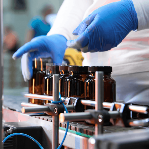 Manufacturing quality visual showing premium wellness product production and testing standards at GOLIVEA.