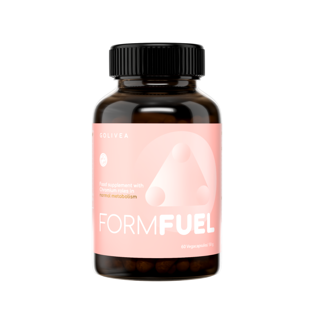 GOLIVEA FormFuel supplement bottle supporting metabolism, energy, and performance.
